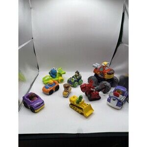 Toy Car Lot of 10 Sesame Street, Garbage Pail Kid, Fisher Price Little People+